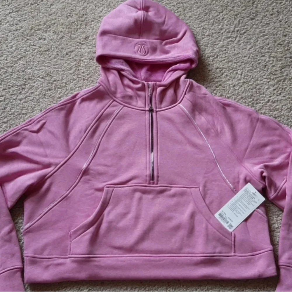 NWT Lululemon Scuba Oversized Half Zip Hoodie Plush Pink XL/XXL Rare - Picture 1 of 6